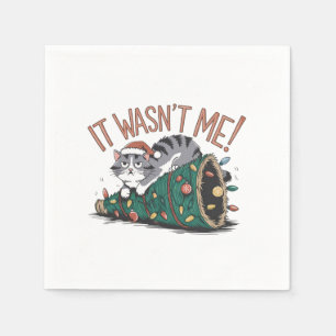 Serviette En Papier Cadeau pour amateur de chats Ce n'était pas moi