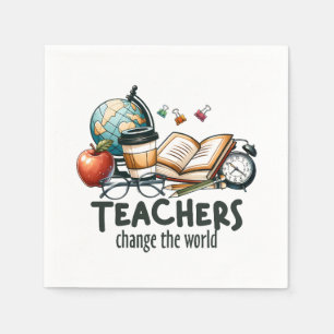 Serviette En Papier Cadeau pour Enseignant Les Enseignants Changent