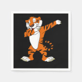 Serviette En Papier Cadeau Tiger | Dabbing mignon Tiger Animal Party (Devant)