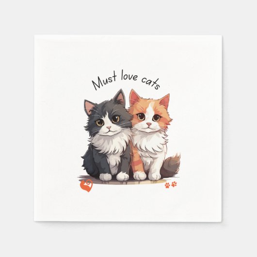 Serviette En Papier Cadeaux amoureux pour animaux de compagnie mignons (Devant)