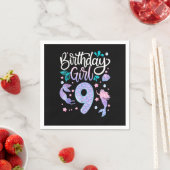 Serviette En Papier Cadeaux de 9 ans Anniversaire Fille Enfants 9e ann (En situation)