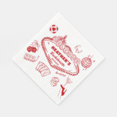 Serviette En Papier Cadeaux de fête de Bachelorette du Casino Las Vega (Coin)