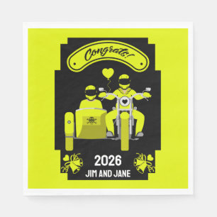 Serviette En Papier Cadeaux De Mariage De Moto Pour Couple