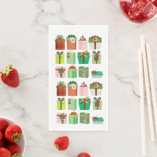 Serviette En Papier Cadeaux de Noël (En situation)