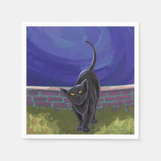 Serviette En Papier Cadeaux et Accessoires Black Cat (Devant)