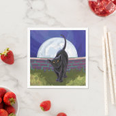 Serviette En Papier Cadeaux et accessoires de chat noir (En situation)