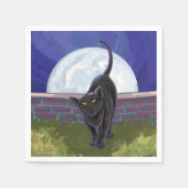 Serviette En Papier Cadeaux et accessoires de chat noir (Devant)