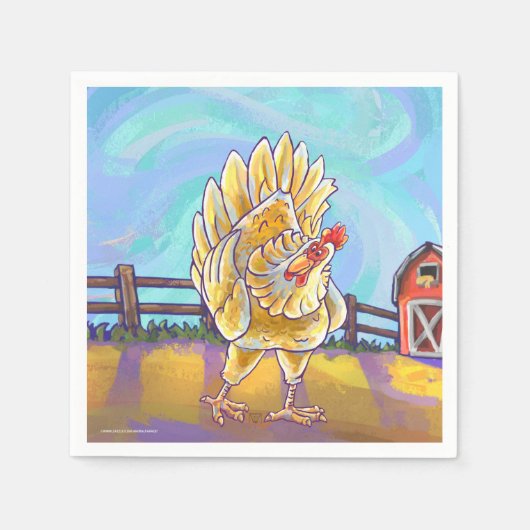 Serviette En Papier Cadeaux et accessoires de poulet (Devant)
