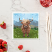 Serviette En Papier Cadeaux et accessoires de vache Highland (En situation)