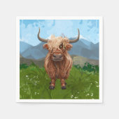 Serviette En Papier Cadeaux et accessoires de vache Highland (Devant)