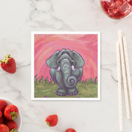 Serviette En Papier Cadeaux et accessoires éléphants (En situation)