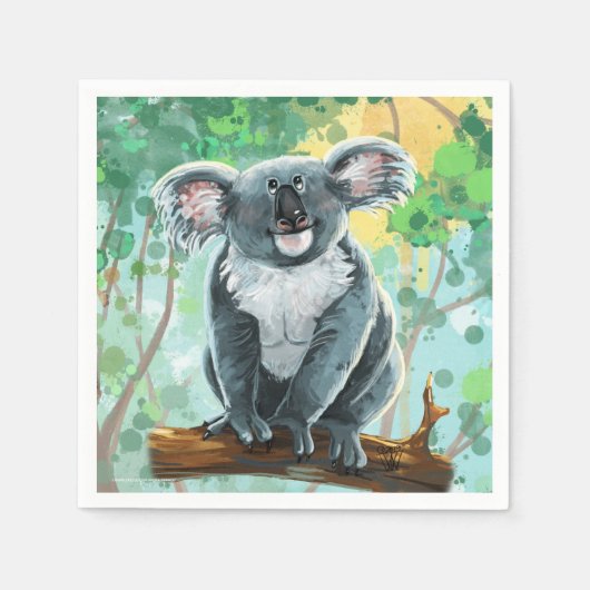 Serviette En Papier Cadeaux et accessoires pour ours Koala (Devant)
