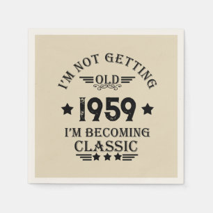 Serviette En Papier Cadeaux personnalisés vintages 65e anniversaire