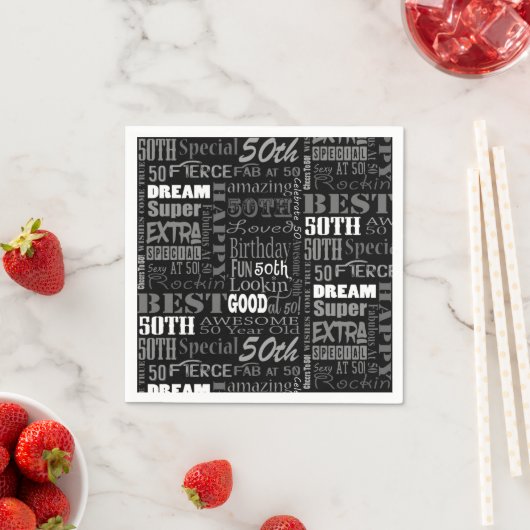 Serviette En Papier Cadeaux Uniques Et Spéciaux 50e Anniversaire (En situation)