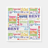Serviette En Papier Cadeaux Uniques Et Spéciaux 50e Anniversaire (Devant)