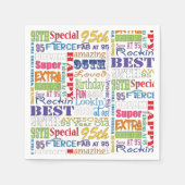 Serviette En Papier Cadeaux Uniques Et Spéciaux 95e Anniversaire (Devant)