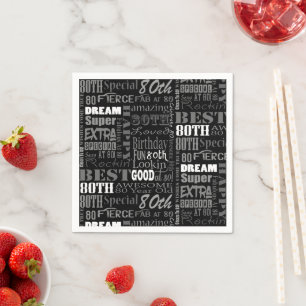 Serviette En Papier Cadeaux Uniques Et Spéciaux De Fête Du 80E Anniver