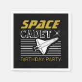 Serviette En Papier Cadet de l'espace, vaisseau spatial, Anniversaire (Devant)