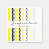 Serviette En Papier Cadmium Yellow and Black Polka Dot (Devant)
