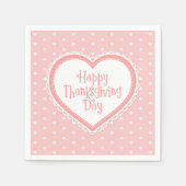 Serviette En Papier Cadre cardiaque bon thanksgiving | Serviette de ta (Devant)