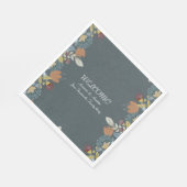 Serviette En Papier Cadre d'art populaire en bleu Brown (Coin)