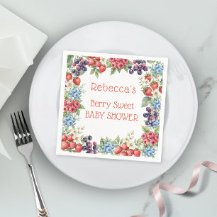 Serviette En Papier Cadre de Baby Shower aux fruits 'Berry Sweet'