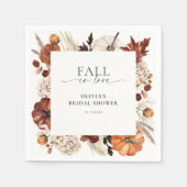 Serviette En Papier Cadre de citrouille neutre pour tomber amoureux (Devant)