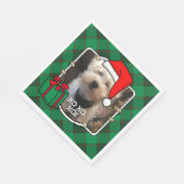 Serviette En Papier Cadre de photo de Noël personnalisé pour animaux d (Coin)