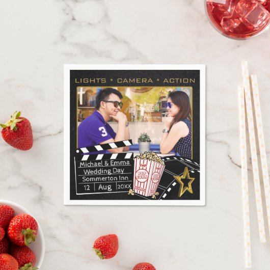 Serviette En Papier Cadre d'Étoile de film personnalisé (En situation)