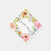 Serviette En Papier Cadre en Floral (Coin)