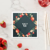 Serviette En Papier Cadre Floral et Berry Dellarobbia (En situation)