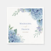Serviette En Papier Cadre géométrique Hydrangea | MARIAGE (Devant)