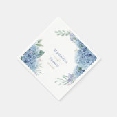 Serviette En Papier Cadre géométrique Hydrangea | MARIAGE (Coin)