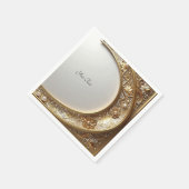 Serviette En Papier Cadre Orné Doré (Coin)