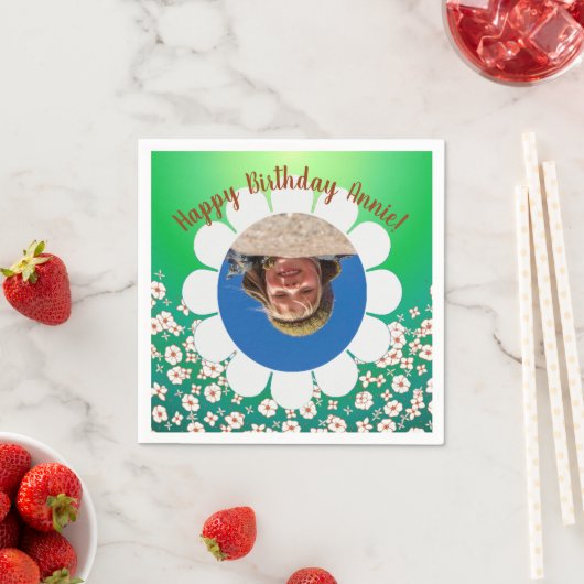 Serviette En Papier Cadre photo du Printemps Vert (En situation)