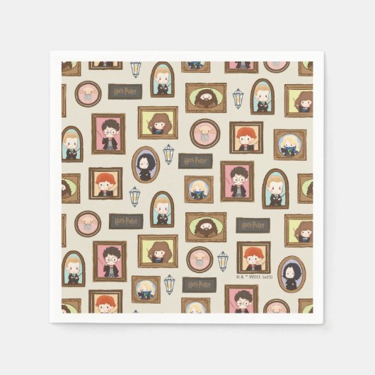 Serviette En Papier Cadre photo HARRY POTTER™ en forme de Chibi (Devant)