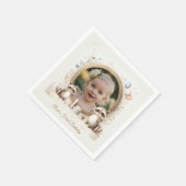 Serviette En Papier Cadre photo Raccoon pour les fêtes d'anniversaire  (Coin)