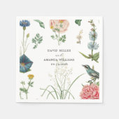 Serviette En Papier Cadre Secret Garden WildFfowers (Devant)