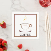 Serviette En Papier Café (En situation)