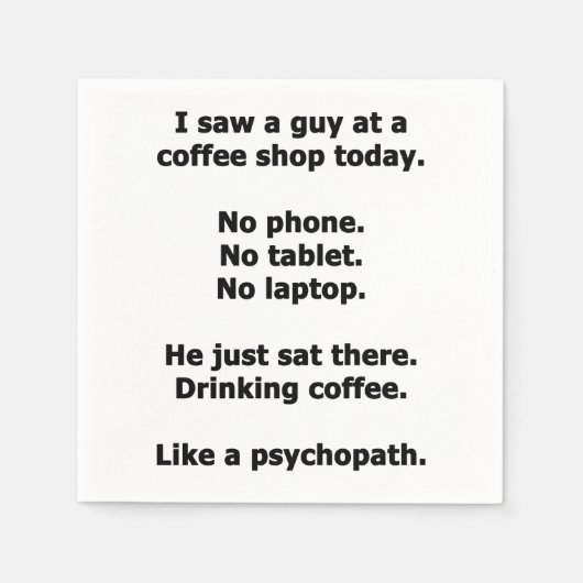 Serviette En Papier Café (Devant)