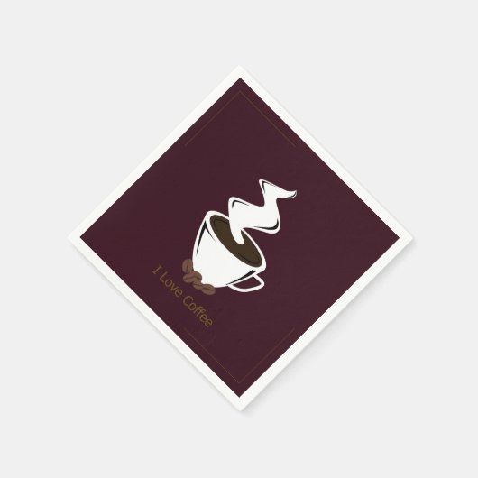 Serviette En Papier Café (Coin)