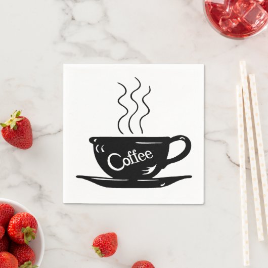 Serviette En Papier Café (En situation)