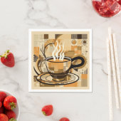 Serviette En Papier Café (En situation)