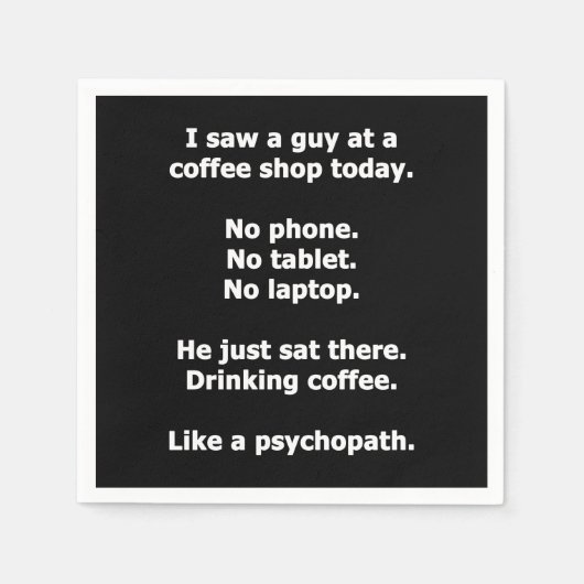 Serviette En Papier Café (Devant)