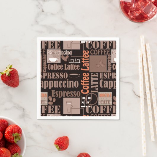 Serviette En Papier Café (En situation)