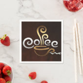 Serviette En Papier Café (En situation)