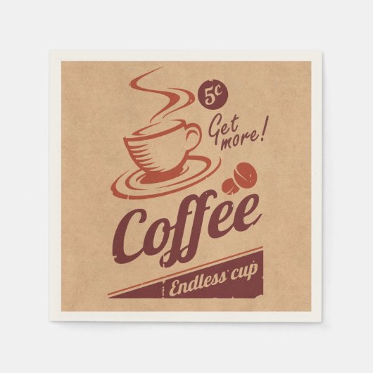 Serviette En Papier Café (Devant)