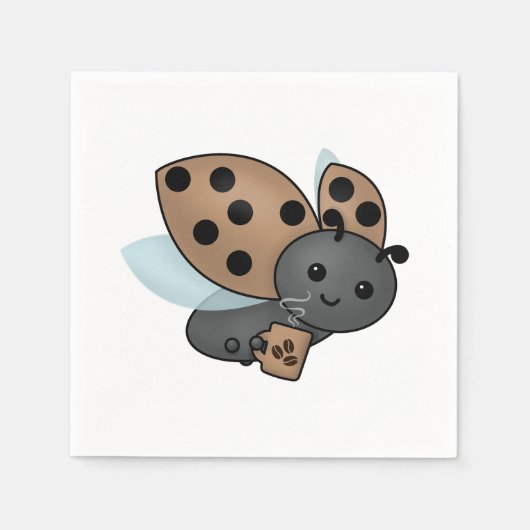 Serviette En Papier Café à boire Ladybug serviettes (Devant)