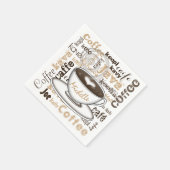 Serviette En Papier Café autour du monde Nom (Coin)