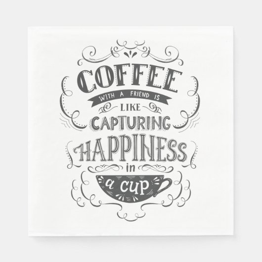 Serviette En Papier Café Avec Un Ami (Devant)